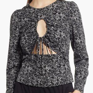 Open Edit Cutout Detail Blouse